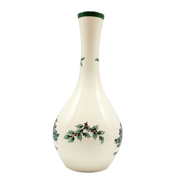 SPODE Christmas Tree Onion Neck Bud Vase 7½ Inches Tall Made in England - Picture 4 of 8